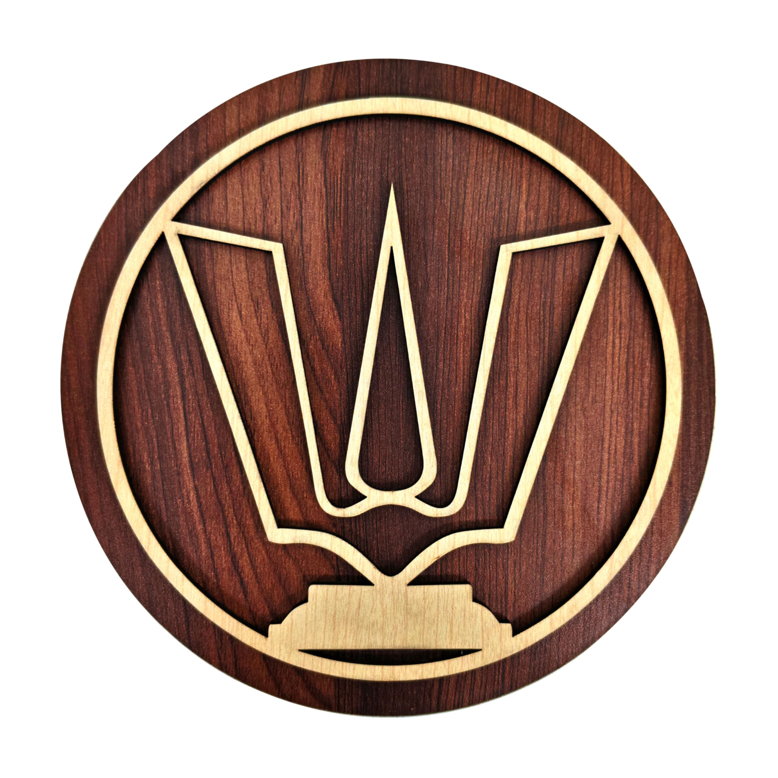 SOLOBOLO Shanku Chakra Naman - A Sacred Symbol of Lord Venkateswara/Balaji MDF Spiritual Wall Hanging | Mandir & Home Temple Decor for Pooja Room, Office & Entrance (6 Inch)