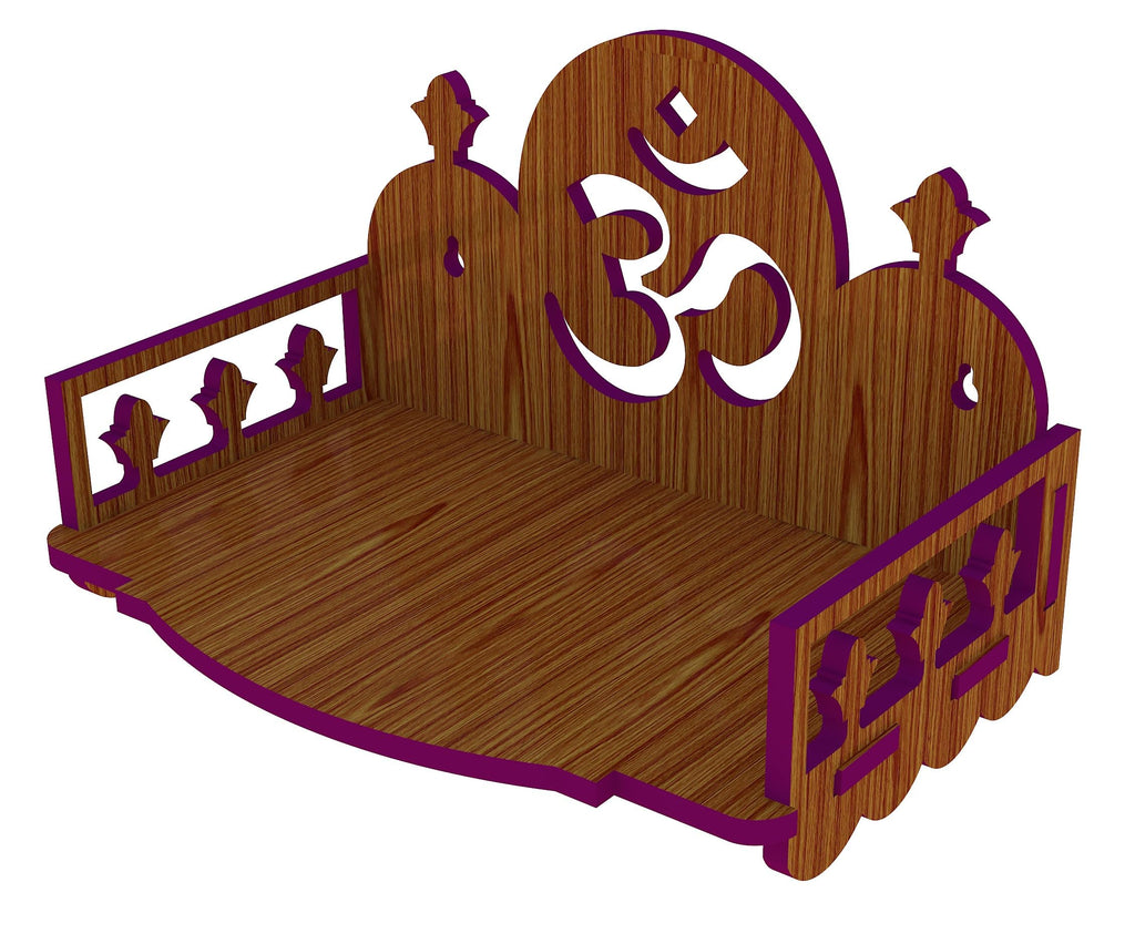 MANDIRAM Ssi Fully Handmade Beautiful Small Wooden Home And Office Temple/Pooja Mandirs/Puja Temple,H-6In