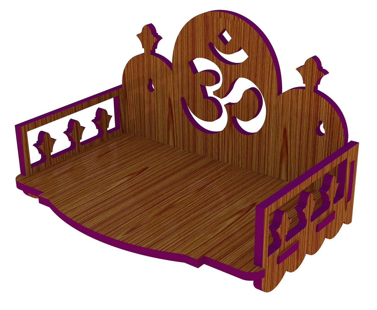 MANDIRAM Ssi Fully Handmade Beautiful Small Wooden Home And Office Temple/Pooja Mandirs/Puja Temple,H-6In