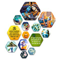 Artvibes Shri Krishna Hexagon Shape MDF Wooden Wall Decor Items | Spiritual Decor Items | Wall Sculpture | Signs & Plaques | Artwork| Stylish Modern Decor Item | Gift Items (WPS_219N), Set of 13