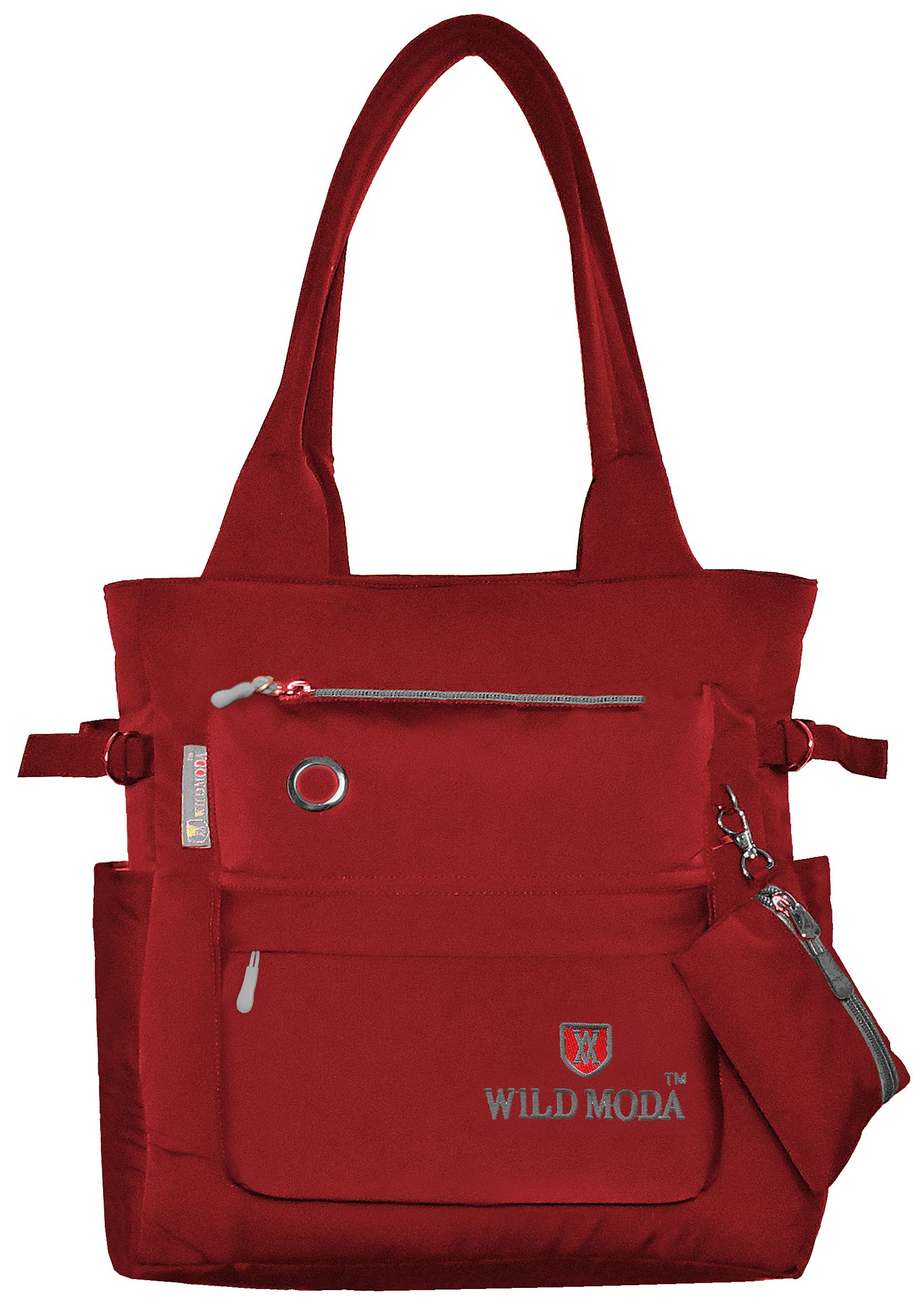 WILD MODA College and Office Tote Bag for Girls and Women (Maroon)