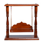 Happy Decor Premium Polished Sheesham Wooden Laddu Gopal Jhula for Bal Gopal Idol, kanha ji, Shri Krishna, Home Temple (Size:- 13x12x6), Seat Size :- (8x6) for 0 to 4 no Gopal ji.