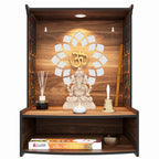Rellon Industries Temple for Home, Mandir for Home for Pooja Mandir for Home Beautiful Wooden Temple for Home Pooja Stand for Home and Office with LED Spot Light mandir (A3)