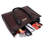 LEGAL BRIBE Women's Textured Tote Bag (Brown)