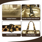 Storite Crossbody Bag, Puffy Purses Top Handle Handbags, Puffer Shoulder Tote Bag for Women - Gold