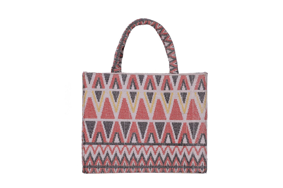 HOME DESIGN EXPORT Cotton Fabric Tote Bag (Multi-Color ,Medium)