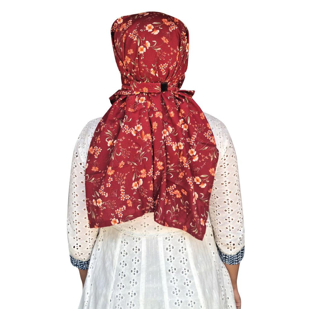 Switchon Scarf Hijab Rayon Printed fancy scarf for women Size Adjustable -Hook loop tape (Multicolor3)
