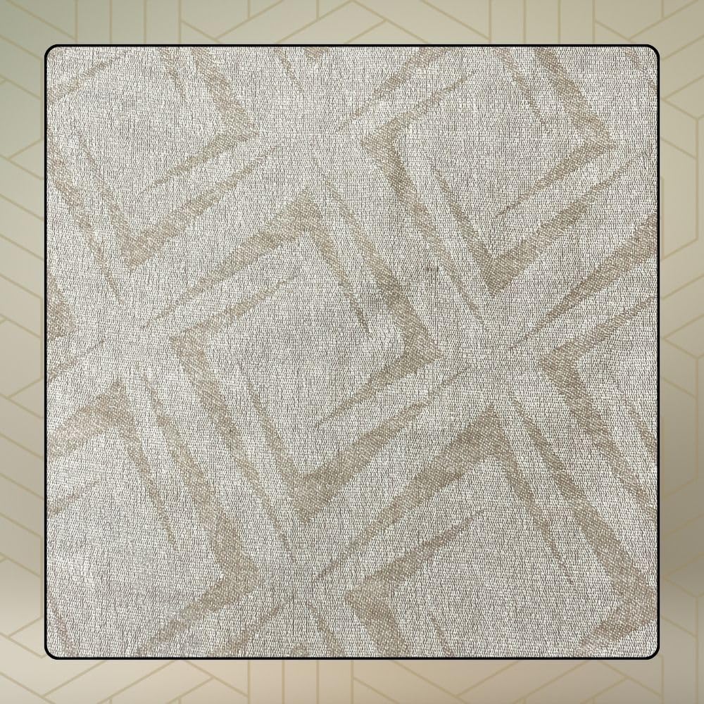 FAHABO Shimmer Geometric Woven Cotton Blend Scarf for Women – Lightweight Hijab & Stole Wrap | 73 x 29 Inches (Beige)