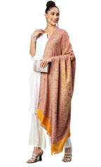 Weavers Villa Women Pashmina Shawl (Yellow, Large)