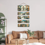 Artvibes Shri Krishna & Rural Life Wall Hanging Home Decorative Wall Art for Living room | Spiritual Decor Items | Wall Sculpture | Signs & Plaques | Artwork | Painting | Gift Items (WH_6715N)