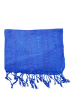 URBAN LADIIIZ Solid Sequin Stole with Tassels for Women & Men – Soft Lightweight Rayon Fabric | Available in 10+ Colours (ROYAL BLUE)