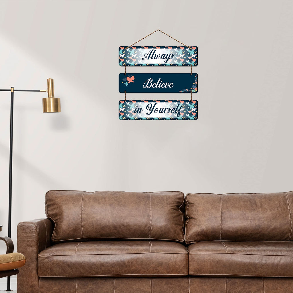 Artvibes Always Believe in Yourself Decorative Wall Art | Quotes Decor Item | Motivational Wall Decor | Wall Accent | Graphic Art | Gift Items | Office Wall Decoration Items (WH_5311N)