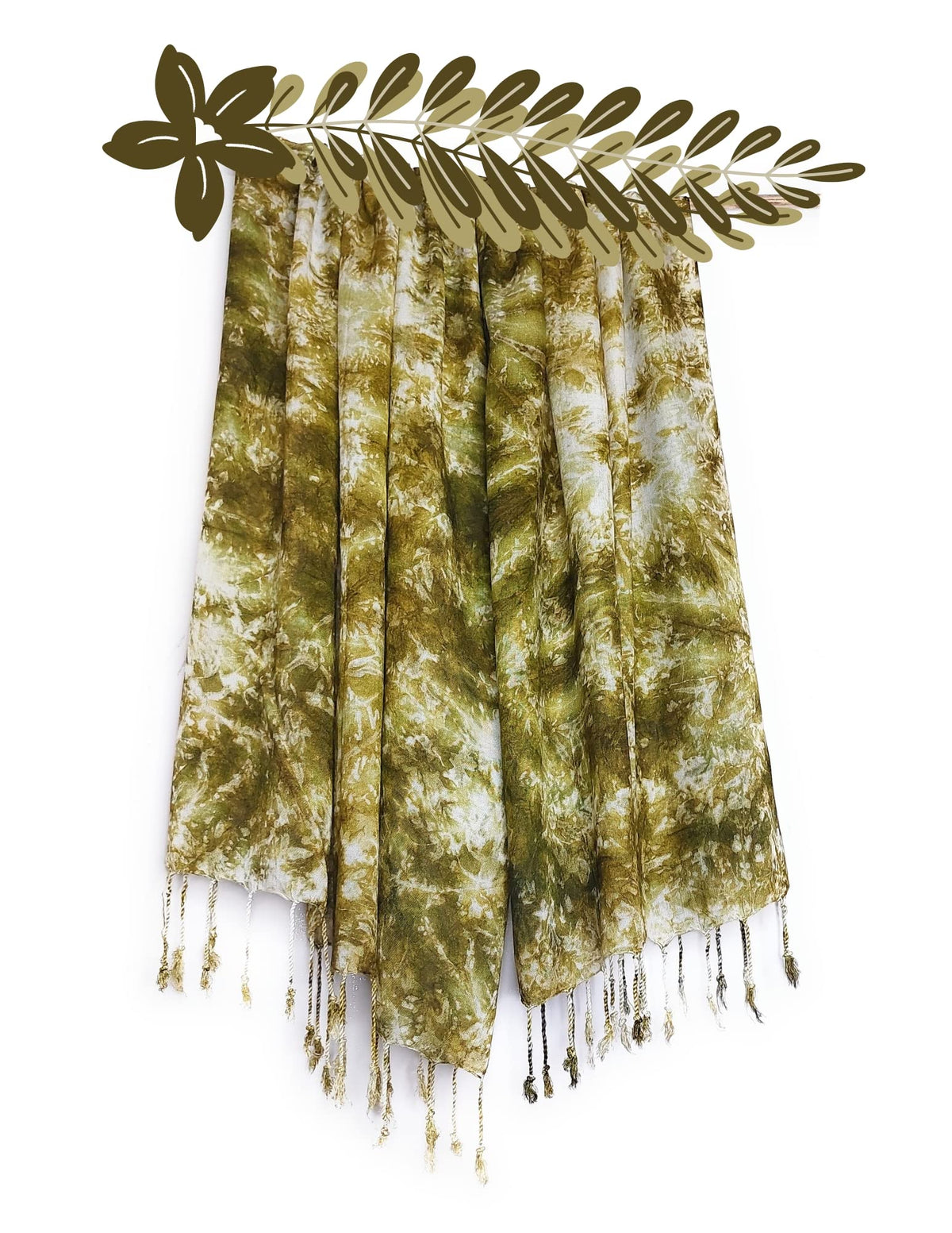 Chandwasia Rayon Shades Shibori Pattern Scarf Stole & Shawl | Soft Viscose Fabric Unisex Accessory for Men and Women | Suitable for Summer and Winter Wear