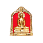 KridayKraft Metal Mahavir Swami Statue for Table & Wall Hanging Decorative for Home,Office,Gift for Having House Warming,Mahvir Swami Idol Showpiece Figurines..., Gold