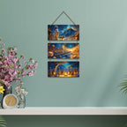Artvibes Divine Shree Krishna & Flute Wall And Door Hanging for Home | Spiritual Decor Items | Wall Sculpture | Signs & Plaques | Artwork| Stylish Modern Decor Item | Gift Items (WH_9440N)