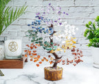 FIRSTRAY® Seven Chakra Natural Healing Gemstone Crystal Tree Bonsai Fortune Money Tree Good Luck Wealth & Prosperity Showpiece Home Decor Items Crystals Decoration | (F30)