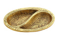 PRINCE HOME DECOR & GIFTS Aluminum Decorative Dry Fruit Tray (17 x 12 x 3 cm, Gold)