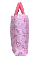 Kuber Industries Cotton Reusable Grocery Shopping Bag With Handle|Goodies Bag Promotional Bag for Birthday|Size 26 x 11 x 38|Pack of 12 (Pink)