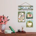 Artvibes Divine Cow And Lord Shrinathji Pichwai Art Wall Hanging Home Decorative Wall Art for Living room | Spiritual Decor Items | Wall Sculpture| Stylish Modern Decor Item | Gift Items (WH_6535N)