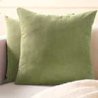 Encasa XO Corduroy Cushion Covers, No Inserts, Set of 2, Sage