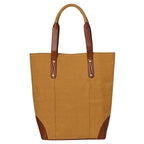 Mona B Canvas Tote Handbag for Women with Pouch perfect for Travel, College and office Use - Mustard