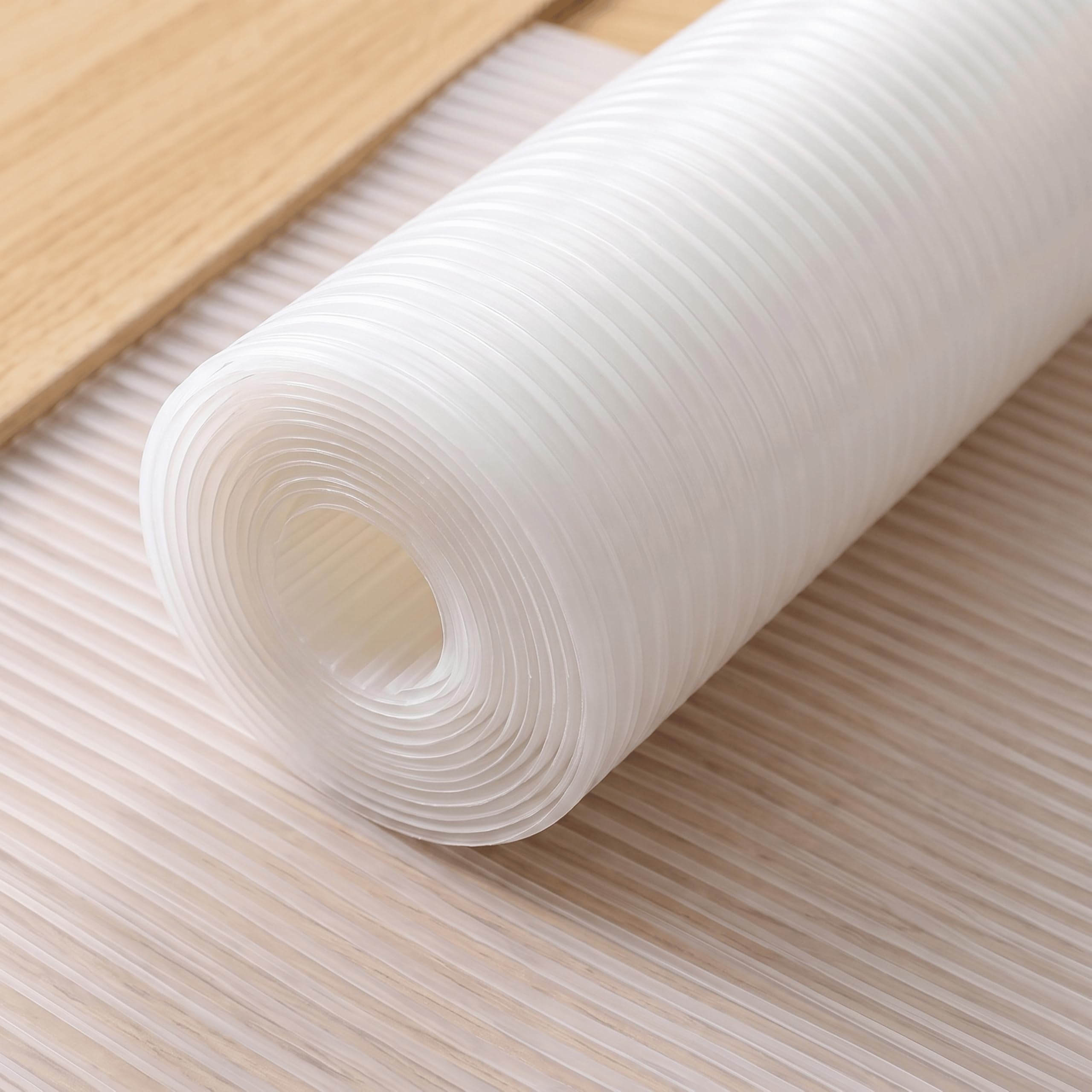 EASY HOME Multipurpose EVA Anti-Slip Mat (45cm x 5 Meter, Clear Lines) – Waterproof, Washable Shelf Liner Roll Sheet for Kitchen, Bathroom, Drawers, Cabinets, Fridge & Table Mat Kafalo