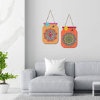 Artvibes Mandala Pattern Decorative MDF Wooden Wall Art for Home | Living Room | Office | Cafe | Painting Wall Decor | Wall Art Print | Handcrafted Art | Unique Gift Items (WH_6808N), Set of 2
