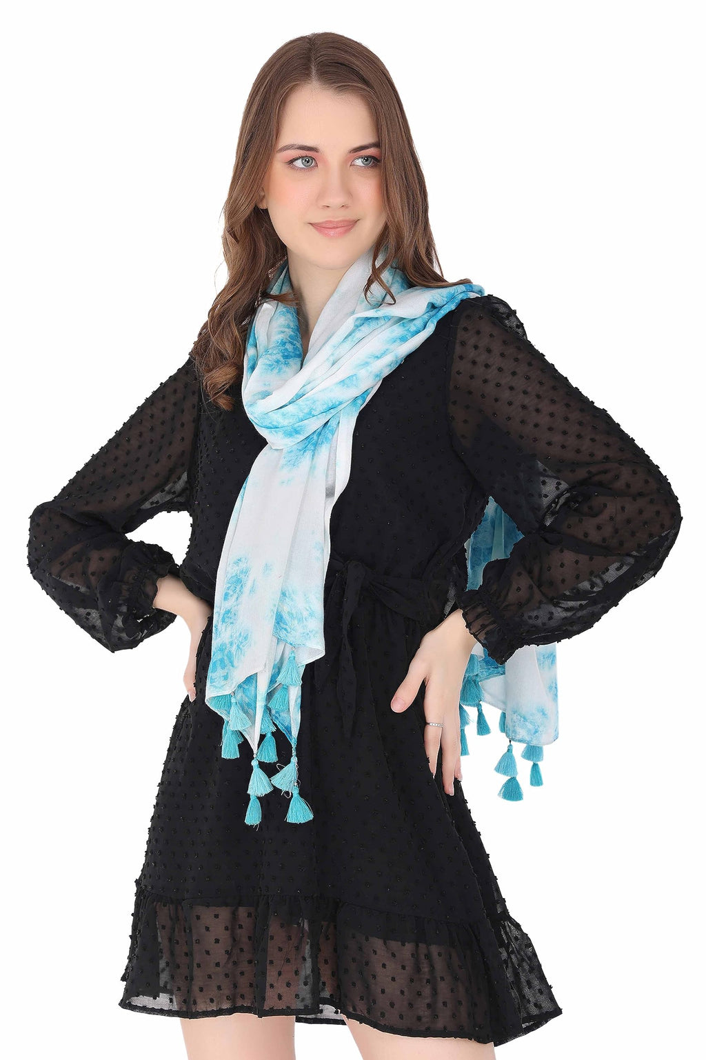 PALATT Cotton Scarf for Women | Lightweight Summer Stole for Women | Soft Breathable Ladies Scarf | Size 70 x 180 cm