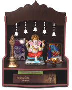 DIVOKAH® Beautiful MDF Wooden Temple/Home Temple/Pooja Mandir (8 MM Plywood Thickness) (BR Bell)