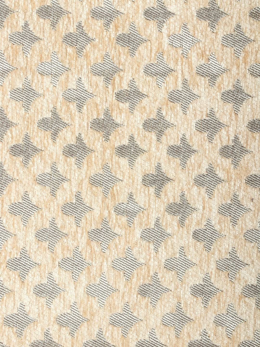 DECOMIZER Jacquard Geomteric Cushion Covers 16 Inch X 16 Inch Set Of 2 Ethnic Motifs 240 TC Cushion Covers,Design- Star,Color- Beige