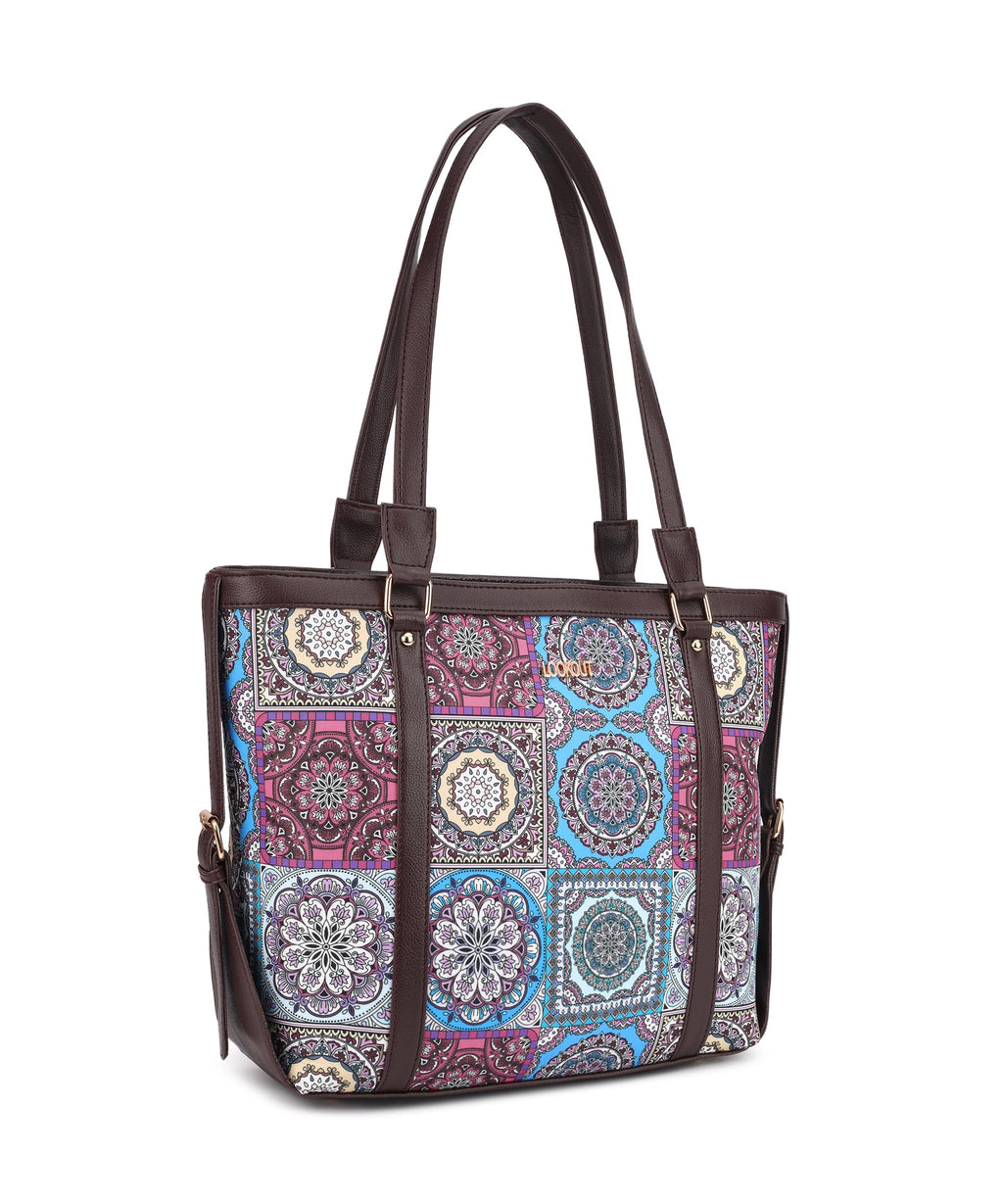 Lookout Fashion Luxe Tote Handbag (fit 15.6 inch laptop) (Pink desgin)