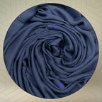 FAHABO Scarf Woman Voile Cotton Scarves with Rhinestone Embellishments | Hijab Scarf | Headscarf | Neck Scarf | Stoles | Wraps Size 71 L x 32 W (Deep Ocean Blue)