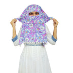 Switchon Export quality Cotton Innovative scarf cum Hijab with closer Hook and Loop Tape- Multi (Multicolor11)