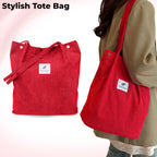 Kraptick Tote Bags – Stylish Shoulder Tote Bag for Everyday Use For Women Compact Reusable Perfect as a Grocery Tote Bag, Shopping Bags for Grocery (Red)