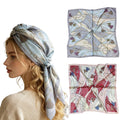 SRKSPYFD Bandanas for Women Stylish Scarf Set, 2PCS Head and Neck Scarves for Daily Wear and Travel Accessories, Hair Scarves with Satin Finish for Handbag Decor
