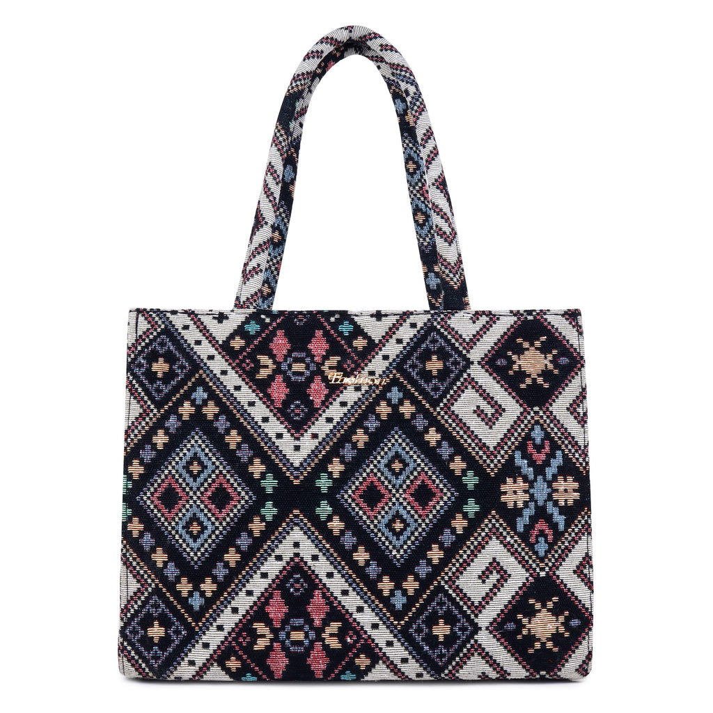Lady Quinton Stylish Jute Tote Bag For Office and Laptop, Shopping Shoulder Bag, Shoppers Tote Handbags Lightweight Waterpoof Big Size, Grocery Bag, Eco Friendly Bags For Shopping For Women (MULTI)