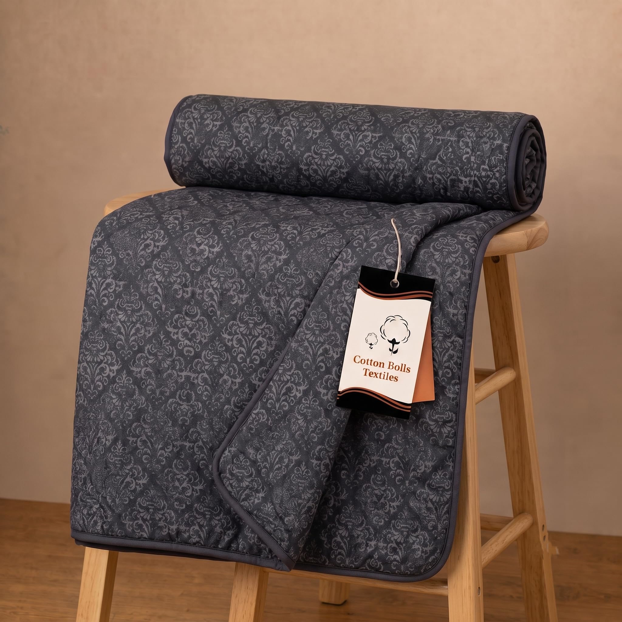 Cotton Bolls Textiles Glace Cotton Single Bed Blanket/AC Dohar | Ultra Soft, Lightweight & Breathable Blanket | Reversible All Season Dohar for Single Bed | Cozy Comforter | 230 x 140 cm Kafalo