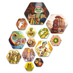 Artvibes Indian Diverse Culture Hexagon Shape MDF Wooden Wall Decor Items | Room Wall Art | Modern Decor Artwork | Living Room | Cafe | Wall Illustrations | Unique Gift Items (WPS_218N), Set of 13