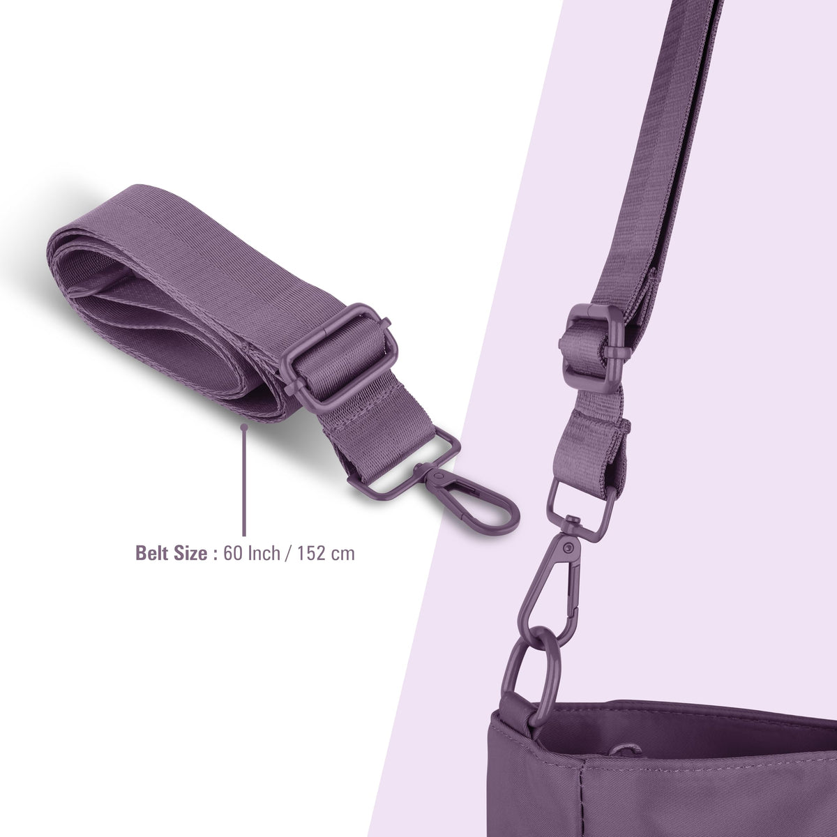 Premium Large Capacity Everyday Tote Bag for Women with Zipper Closure and Multi Pocket Storage (PURPLE)