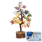 Shubhdivine 7 Chakra Crystal Tree 300 Beads Certified Natural Stones Feng Shui Bonsai Home Decor Gift Item for Positive Energy and Good Luck