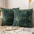 ishro home Premium Cushion Cover 16 inch x 16 inch | Luxury European Mosha Fabric | Love at First Sight Designs | Hidden Zipper | Machine Washable, Non- Fading | (2, Shahi Marrakech, 16 x 16 Inches)
