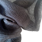CrossKulture Crinkled PolyCotton Scarf for Women - 180 x 90 cm Stole for Women | PolyCotton Scarf for Summers, Head Cover for Women | Lightweight Scarf for Women | Women Accessory (Grey)