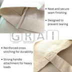 GRAICOT 100% Cotton Tote Bags (Pack of 8, 14x12 Inch) - 150 GSM Medium Eco-Friendly Unbleached Canvas Tote Bag for Grocery Shopping, Travel, DIY Painting & Return Gifts
