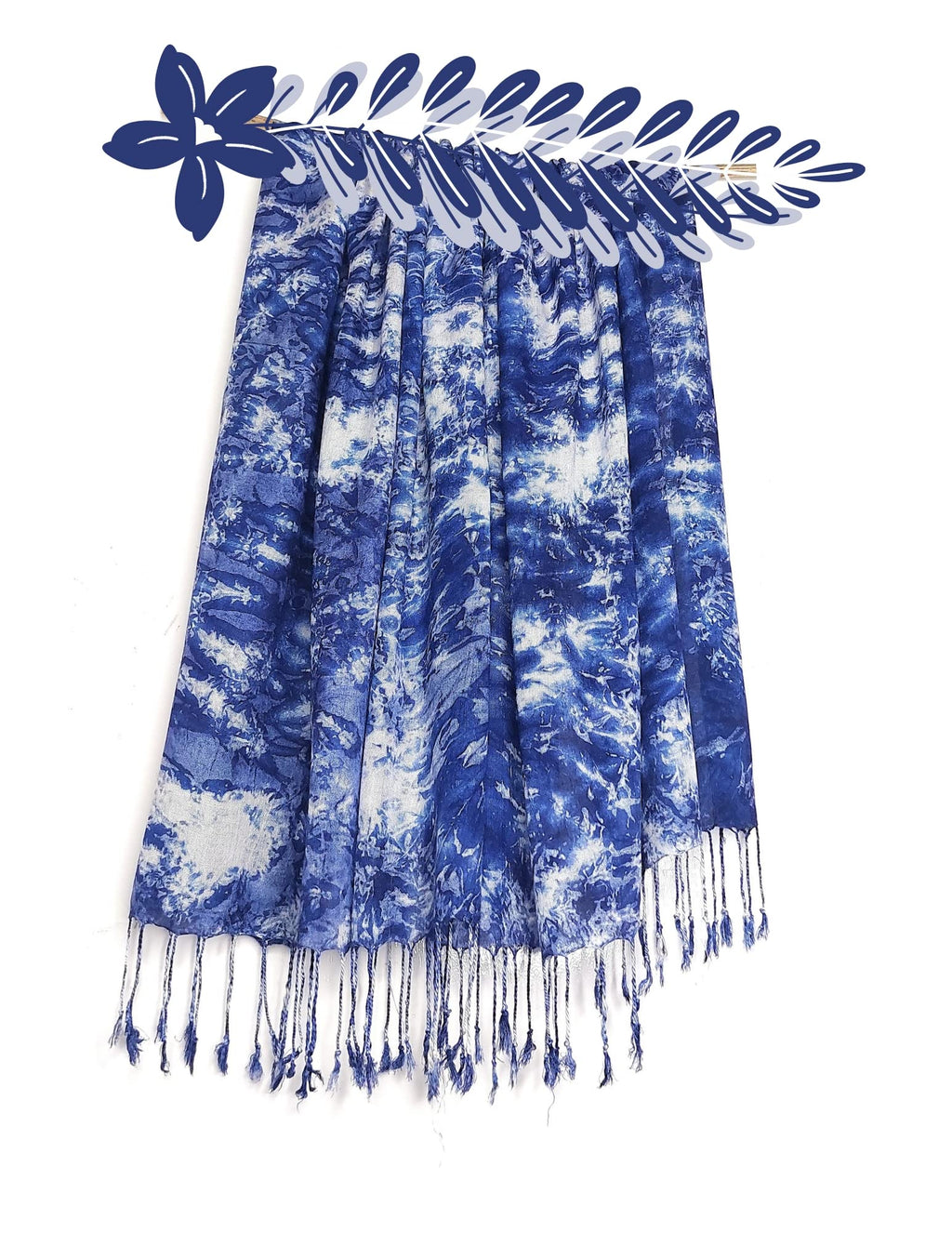 Chandwasia Rayon Shades Shibori Pattern Scarf, Scarves, Viscose Fabric Stole & Shawl Design for Men & Women for Summer & Winters