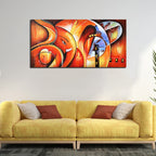 VIBECRAFTS Canvas Paintings for Living Room Drawing Room Beautiful Wall Painting of Lord Ganesha Modern Art Fitted with Wooden Frame for Home|Office|Gift(PTVCH_2291NV)