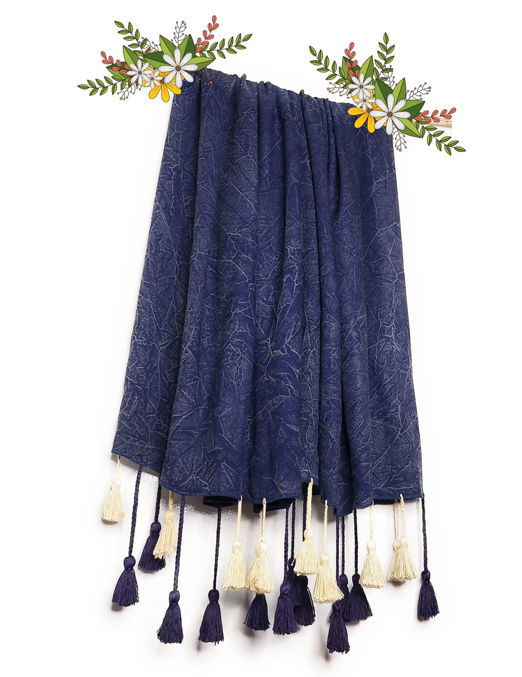 Chandwasia Rayon Design Trendy Stole Scarf Shawl | For Travel Office Casual Outdoor Styling | Rayon Fabric Printed Pattern Soft Texture Fringed Edge Design | Unisex Accessory For Seasonal Use