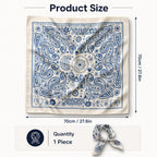 Mgbmyltm Scarf for Women Stylish 70x70cm Paisley Square Bandanas for Women Polyester Neck and Hair Wrap (1-Piece)