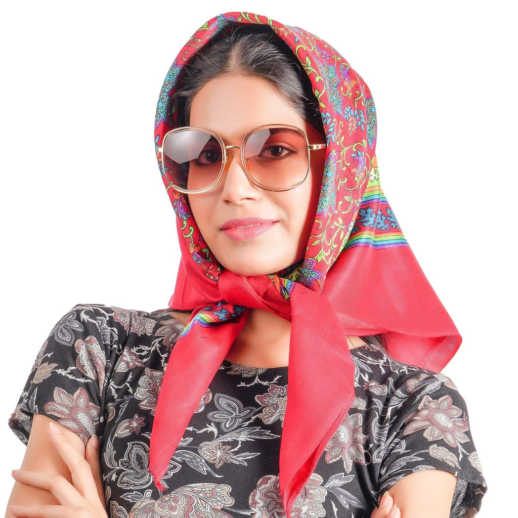KETKAR Wool Women's Cold Weather Scarves & Wraps Scarf_Pack Of 1,Red, For Female