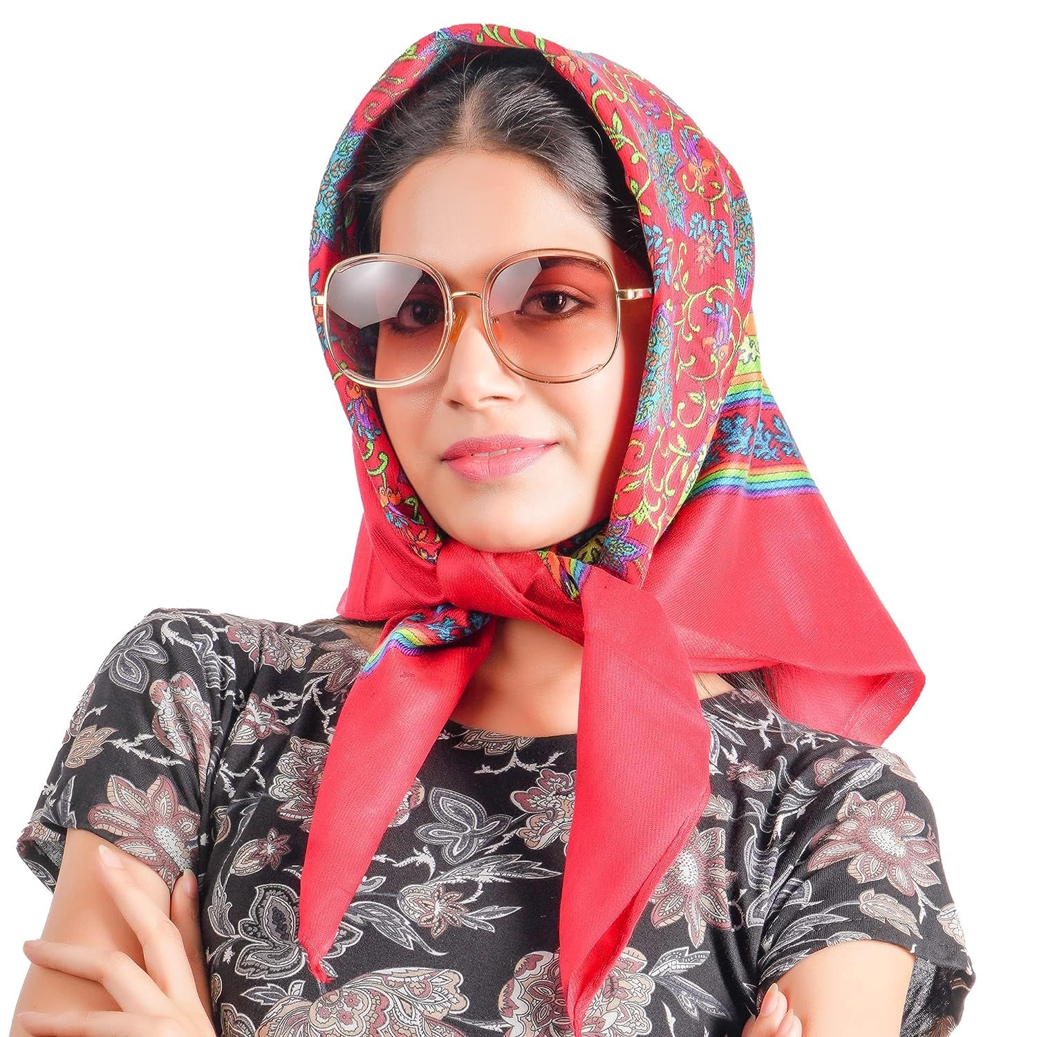 KETKAR Wool Women's Cold Weather Scarves & Wraps Scarf_Pack Of 1,Red, For Female