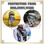 Dulhan SMALL CHECKS PATTERN UNISEX Cotton DESERT SCARF/BIG SHOULDER RUMAAL/Scarf for neck/MUSLIM SHOULDER RUMAAL/SHEMAGH/KEFFIYEH (Black and White)